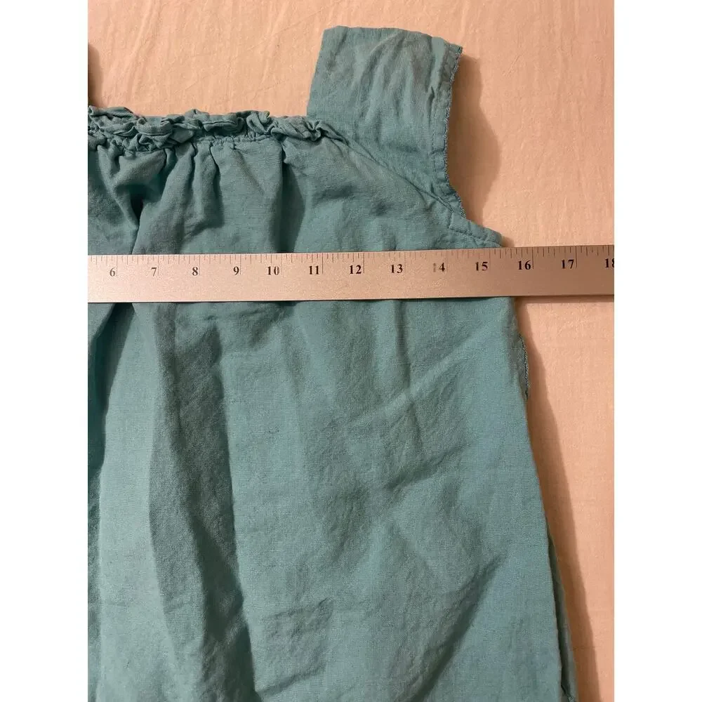 Garnet Hill Kids Size 08‎ Cotton Linen Dress Blue Casual Play Tank Style